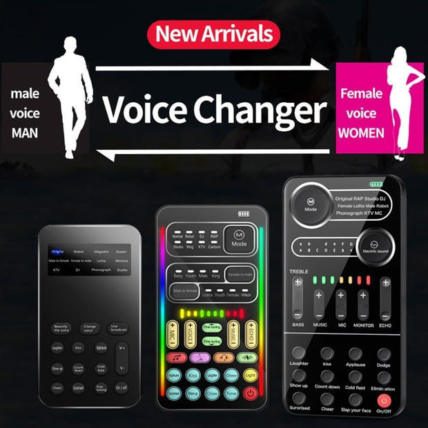 Portable Voice Changer – 8 Unique Sound Effects for Pranks & Parties