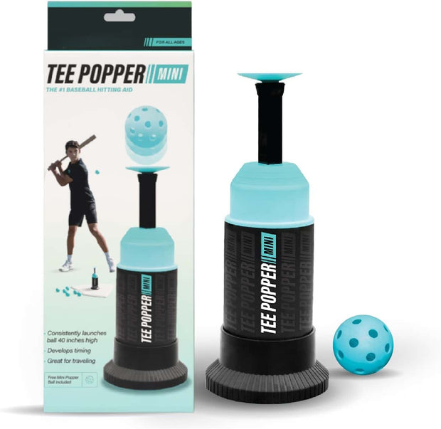 Baseball Training Mini Tee Popper – Perfect Swing Trainer for Solo Hitting Practice (Includes 1 Popper Ball)