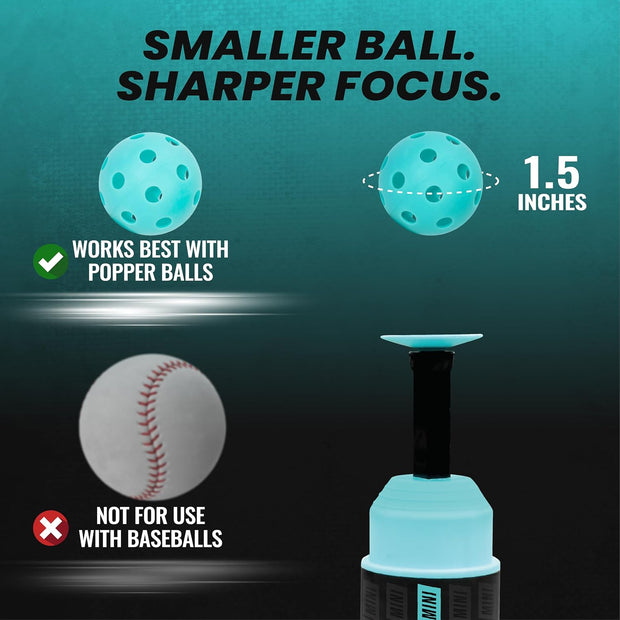Baseball Training Mini Tee Popper – Perfect Swing Trainer for Solo Hitting Practice (Includes 1 Popper Ball)