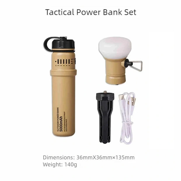 Capsule Portable Power Bank with Camping Light