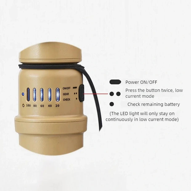 Capsule Portable Power Bank with Camping Light